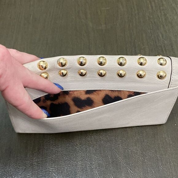 Michael Kors White Hobo Bag Pebbled Leather Gold Hardware B. Makowski Wallet 2pc - Picture 16 of 16